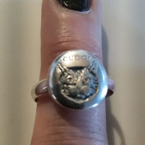 Gucci "Blind Love" Cat Emblem Ring
